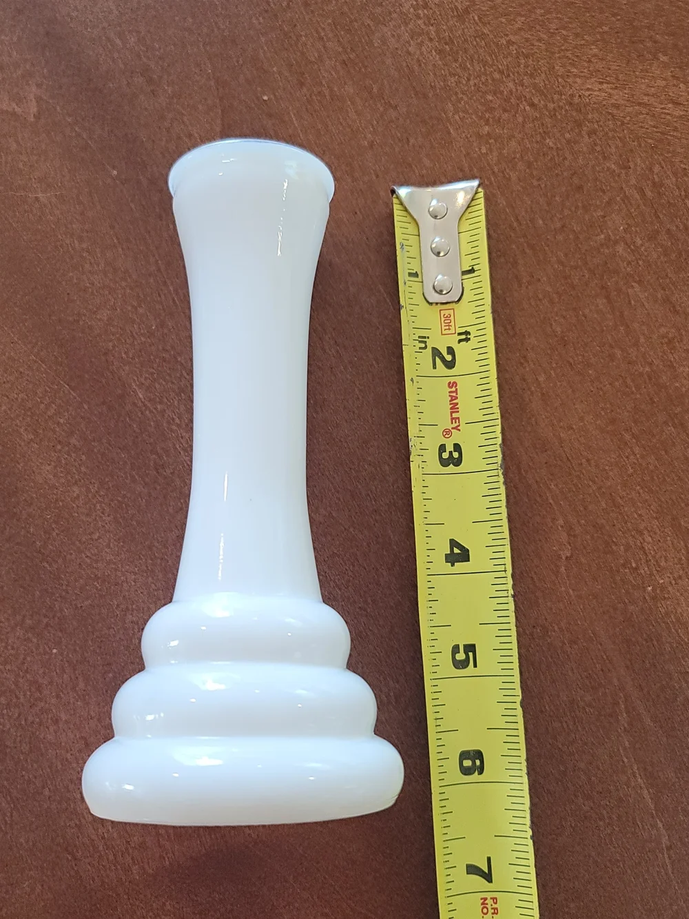 MCM RANDALL Beehive Style Milk Glass Bud Vase 6 Inch